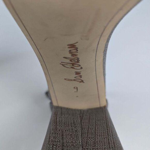 Sam Edelman Yaro Heels Women's Pewter Metallic Sandal - size 9 - Picture 7 of 7